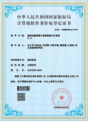 我院新能源专业教师田文芳团队荣获国家版权局计算机软件著作权认证